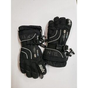 Swix Gloves Unisex‎ Kids Medium Black Gore Tex Snowboard Waterproof Nylon Blend